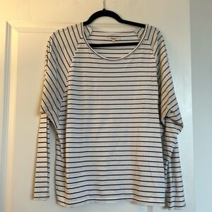 Striped shirt with sleeve detail